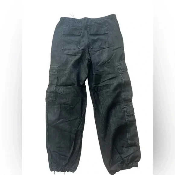 NWT BLANK NYC Chambray Drawstring Cargo Pants - Picture 4 of 6